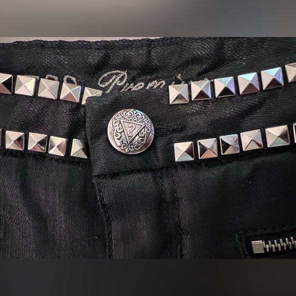 Guess Sudden Black Denim Rock Star Mini Jean Shorts X Asap Rocky 25 - Picture 3 of 13
